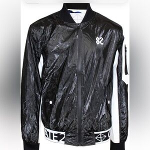 Create 2MRW Men’s Lightweight Bomber Jacket with Sleeve Zip Pocket – Size 2XL